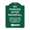 Signmission No Parking After Snowfall Vehicles May Be Towed or Plowed-In with Left Arrow, A-DES-GW-1824-23787 A-DES-GW-1824-23787 - alternate 1